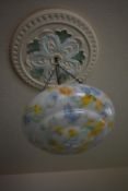 1930’s Multicoloured Glass Ceiling Light Shade