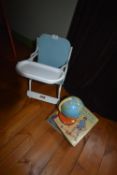 Triang Toy Doll Highchair, plus Annuals, and a Globe