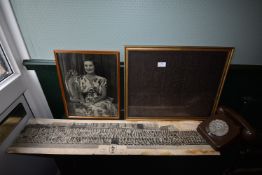 1960’s BT Telephone, School Photograph, Framed Photos, and a Map