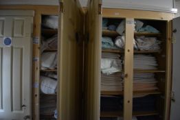 *Contents of Linen Cupboards to Include Assorted Bedding and Towels