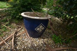 *Blue Glazed Planter