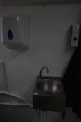 *Basix Stainless Steel hand Wash Basin with Soap and Towel Dispenser