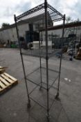 *Stainless Steel Four Tier Shelving on Wheels