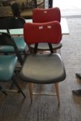 *Two Black & Red Bar Stools