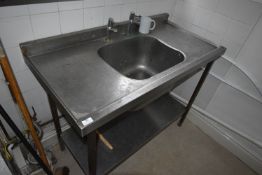 *Stainless Steel Commercial Sink Unit with Undershelf 120x60cm