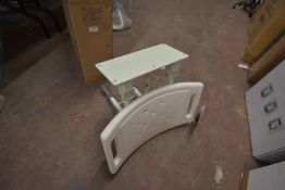 * Wall Mounted Shower Stool with Legs