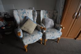 *Pair of Wingback Chairs