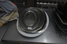 *Five Stainless Steel Trays