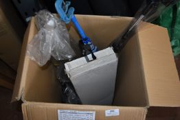 * Box of Wheelchair Umbrellas, Scooter Stick Holders, etc.