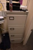 Grey Four Drawer Foolscap Filing Cabinet