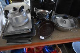 Mixed Lot Including Trays, Kettle, etc.