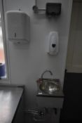 *Stainless Steel Wash Hand Basin with Soap and Towel Dispensers