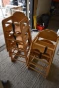 *Five Wooden Child’s Highchairs