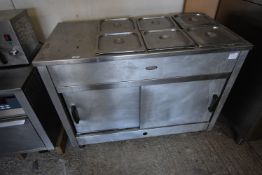 Caterluxe Stainless Steel Hot Cupboard and Bain Marie Unit 120x60cm x 90cm high