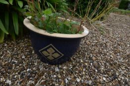 *Blue Glazed Garden Planter
