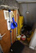 *Contents of Janitors Cupboard to Include Cleaning in Progress Signs, Mops, Buckets, Brooms, Floor