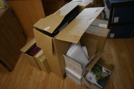 *Part Box of Fellows Banker Boxes, A4 Ring Binders, A4 Lined and Plain Paper, Envelopes, etc.