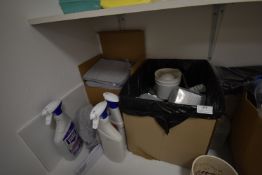 *Assorted Hand Sanitiser, Assorted PPE Including Goggle and Ear Defenders, Disposable Overshoes,