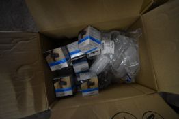 * Box of Walking Stick Plastic Clips, Walking Stick Grips, etc.