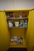 *Bisley CPSH Cabinet Containing Various Polishes, Disinfectants, Hand Washes, Sanitiser, etc.