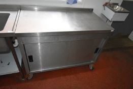 *Stainless Steel Hot Cupboard on Wheels 120x65cm