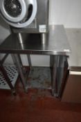 *Stainless Steel Preparation Table with Undershelf 60x60cm