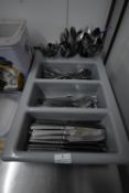 *Four Compartment Cutlery Tray Containing Stainless Cutlery