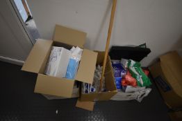 *Four Boxes of Assorted Disposable PPE Items, Spray Bottle Atomisers, etc.