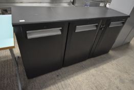 *Gamco Eco/222VS Black Three Door Undercounter Drinks Chiller 84cm high x 170x52cm