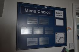 *Menu Choice Board with Clock