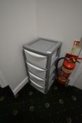 *Plastic Four Drawer Storage Unit
