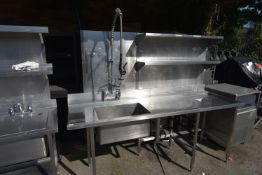 *Stainless Steel Sink Unit with Two Shelves