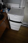 *Four Drawer Plastic Storage Unit
