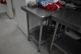 *Stainless Steel Preparation Table 90x60cm
