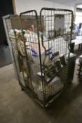 *Cage and Contents of Various Plastic Containers, Trays, etc.