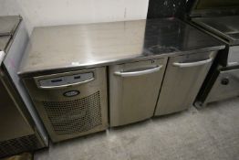 *Foster Stainless Steel Double Door Refrigerated Preparation Unit 86cm high x 141x70cm (one door
