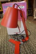 *Two Red Table Lamps