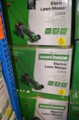 *Three Hawksmoor Electric Lawnmowers