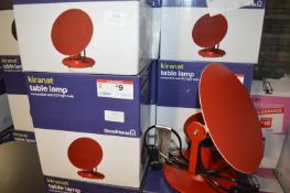 *Five Red Table Lamps