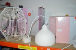 *Contents of Shelf Including an Assortment of Pendant Lights