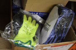 *Two Boxes of Hi-Vis Yellow Gloves Size: 9, and Honeywell Blue Gloves Size: 8