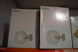 *Four Chrome Effect Wall Lamps