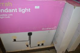 *Six Black Pendant Lights