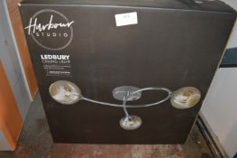 *Chrome Effect Champagne Mercury Glass Shade Ceiling Light