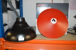 *One Black and Six Red Lampshades