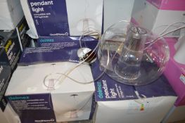 *Four Clear Pendant Lights