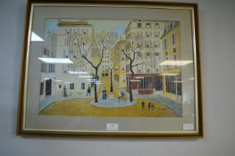 French Street Scene Print by Rudolph Rousseau