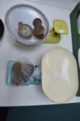 Two Vintage Kitchen Scales and Weights