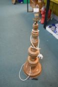 Turned Wooden Lamp Base