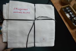 Pair of Damask Pillow Cases and a Matching Bolster